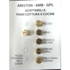 Serie ugelli cucina a gas hotpoint ariston 5 fuochi + forno gas bombola gpl - immagine 1