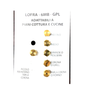 Serie ugelli piano cottura cucina a gas Lofra 5 Fuochi+ Forno Gas GPL passo 6MB - immagine 1