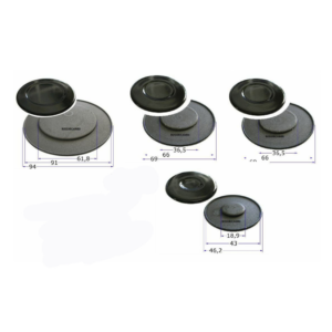 Serie ricambio piattelli spartifiamma cucina gas piano cottura Ariston Indesit 4 fuochi - immagine 1