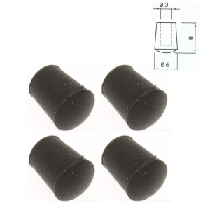 Kit 4 gommini griglia cucina Hotpoint Ariston Indesit piedini antigraffio - immagine 1