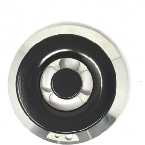 BRUCIATORE SPARTIFIAMMA TRIPLA CORONA E PIATTELLI NERI LUCIDI PIANO COTTURA SMEG - immagine 2