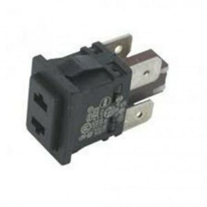 Interruttore push tasto da incasso 12 A bipolare 13 x 20 4 faston tasto con asole - immagine 1