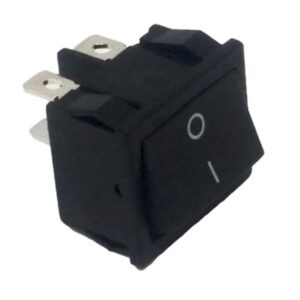 Ricambio Interruttore con simboli 0-1 da incasso bipolare 10a - 4 faston - cava 19 x 23 - f142 - immagine 1