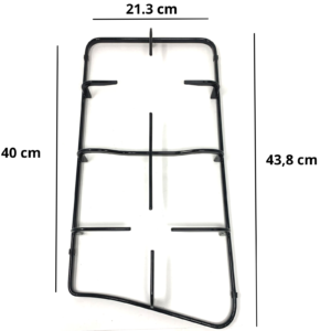 Griglia smaltata nera 2 fuochi destra cucina gas Terim Onofri 43,8 x 40 x 21,3 cm - immagine 1