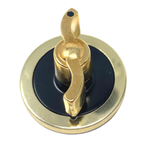 DELONGHI ELBA MANOPOLA CUCINA GAS PIANO COTTURA NERA E ORO ATTACCO mm.6 - immagine 1