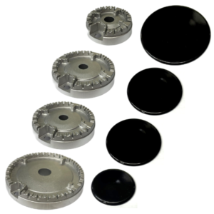 Kit 4 bruciatori + piattelli piano cottura cucina gas Glem Gas 4 fuochi - immagine 1