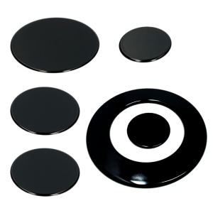 Kit ricambio piattelli spartifiamma piano cottura cucina a gas Aeg Rex Electrolux Castor Zoppas Zanussi 5 Fuochi - immagine 1