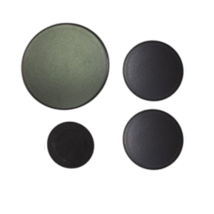 Piattelli spartifiamma neri opachi 4 fuochi cucina Rex Electrolux - immagine 1