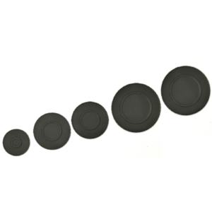 kit piattelli spartifiamma piano cottura Franke 5 fuochi neri lucidi 2 grandi - immagine 2