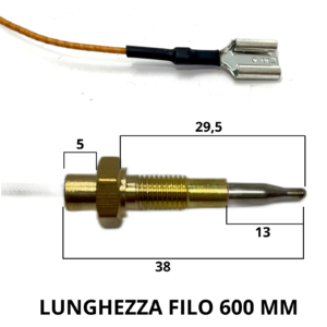 Kit 4 termocoppia valvola di sicurezza cucina gas piano cottura Ariston Indesit Star piano cottura codice ricambio C00052986 - immagine 2