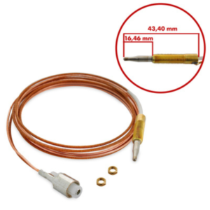 Termocoppia 120 cm per piano cottura cucina a gas con dadi attacco a magnete - immagine 1