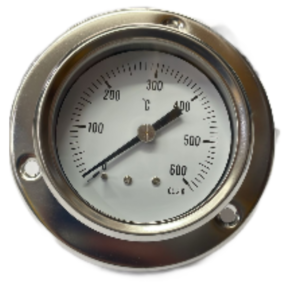 Termometro forno ricambio per forno a legna barbecue BBQ pirometro 0-600°C acciaio inox - immagine 1