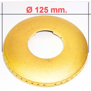 SPARTIFIAMMA CUCINA GAS GLEM GAS CORONA IN OTTONE DIAMETRO ESTERNO mm.125 - immagine 2