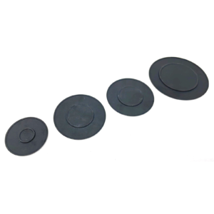 Kit 4 piattelli spartifiamma 4 fuochi neri lucidi cucina gas Raymond - immagine 2
