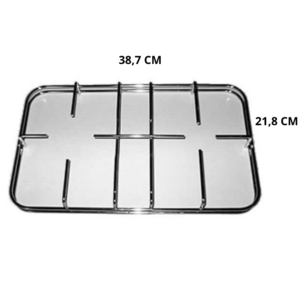 Griglia cucina Nardi in acciaio inox 2 fuochi per 38,7 x 21,8 cm - immagine 1