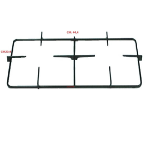 Griglia in piattina smaltata nera cucina gas piano cottura Star cm. 44,4 x 20,9 - immagine 2