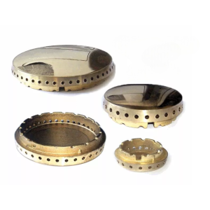 Glem Gas spartifiamma cucina in ottone lucido cucina gas 4 fuochi - immagine 1