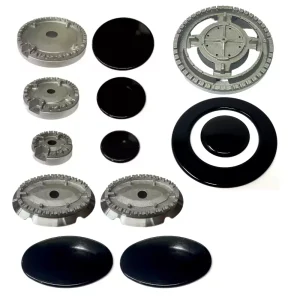Kit bruciatori piattelli spartifiamma + tripla corona 6 fuochi hotpoint ariston - immagine 1