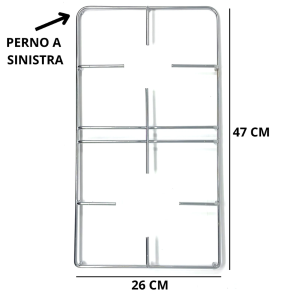 Griglia cucina Ignis Philips in acciaio 2 fuochi sx cucina a gas 47 x 26 cm - immagine 1