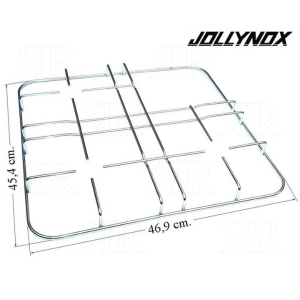 Griglia cucina a gas Jollynox in acciaio cromato 3 fuochi e piastra elettrica 46,9 x 45,4 cm - immagine 1