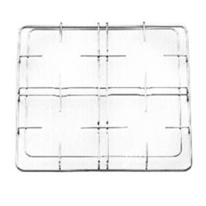 Griglia 4 fuochi per cucina a gas Olmar in acciaio cromato 47 x 45.8 Cm.